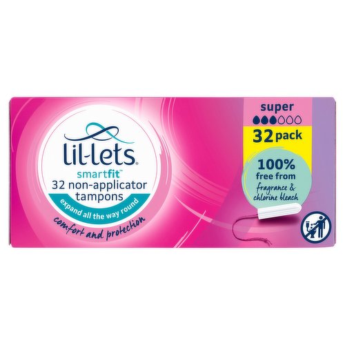 Lil-lets Smartfit Non-Applicator Tampons - 32 Pack