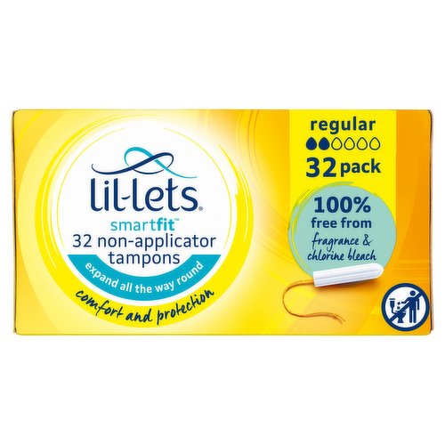 Lil-lets Smartfit Non-Applicator Tampons - 32 Pack