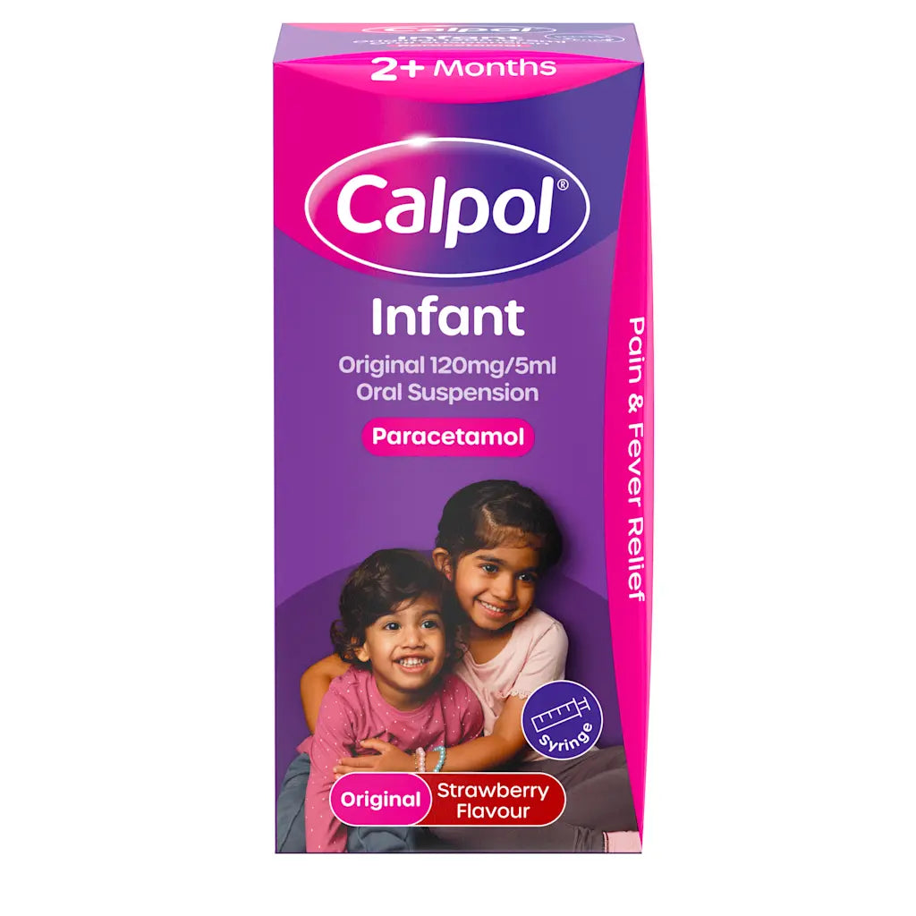 Calpol Infant 2+ Months Oral Suspension with Dosing Syringe (Strawberry) 140ml