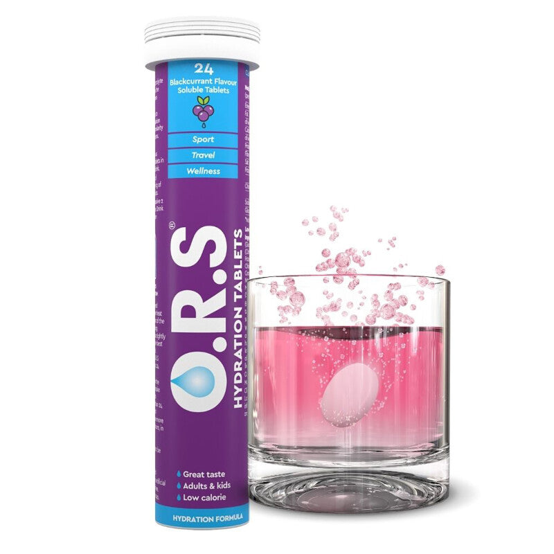 ORS Hydration Tablets - Blackcurrant Flavour 24 Tablets