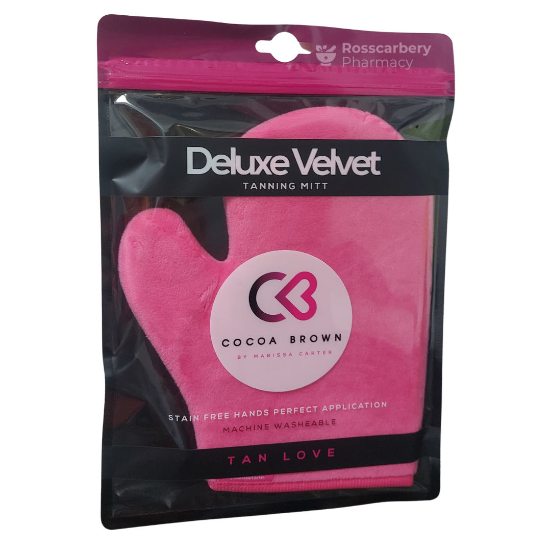 Cocoa Brown Deluxe Velvet Tanning Mitt