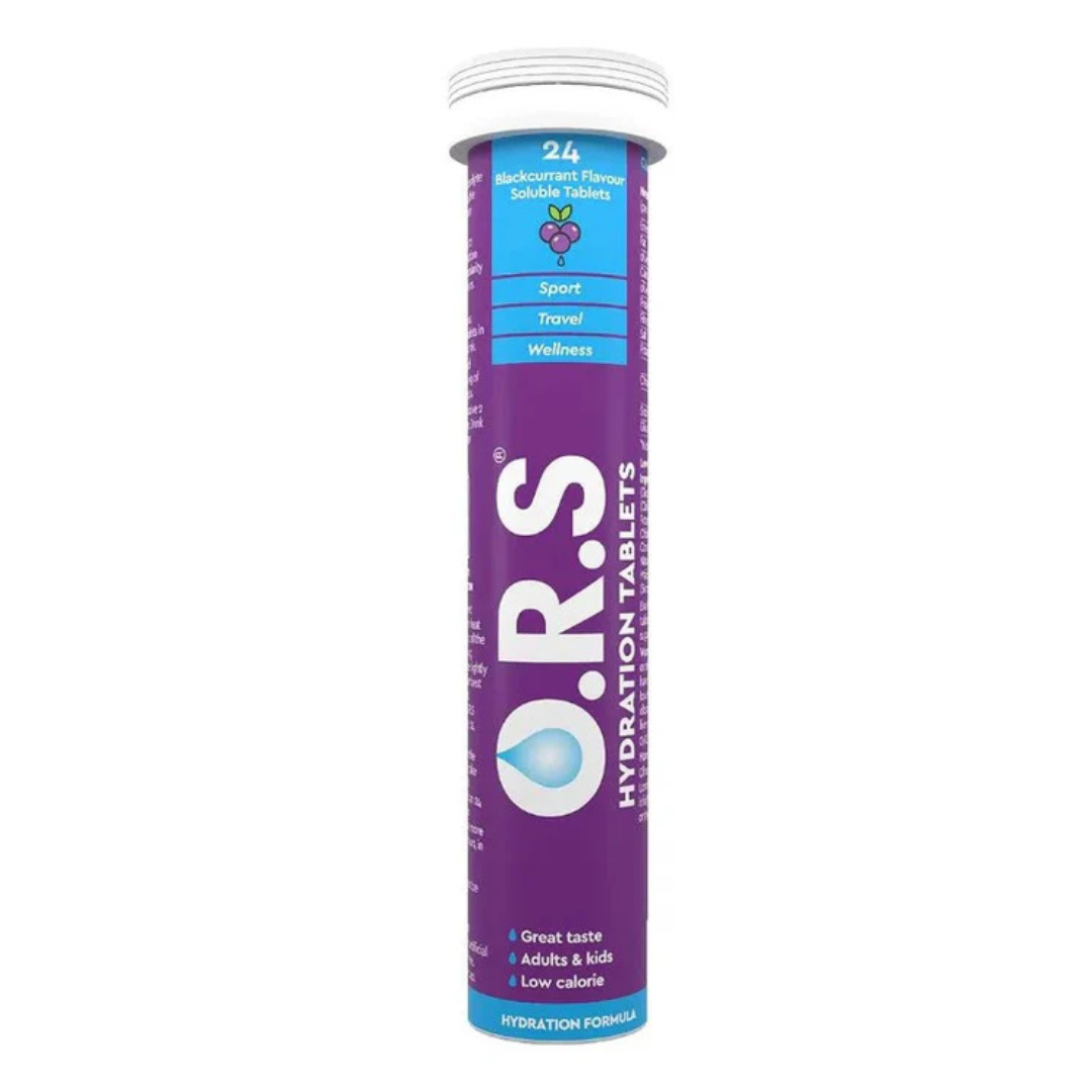 ORS Hydration Tablets - Blackcurrant Flavour 24 Tablets