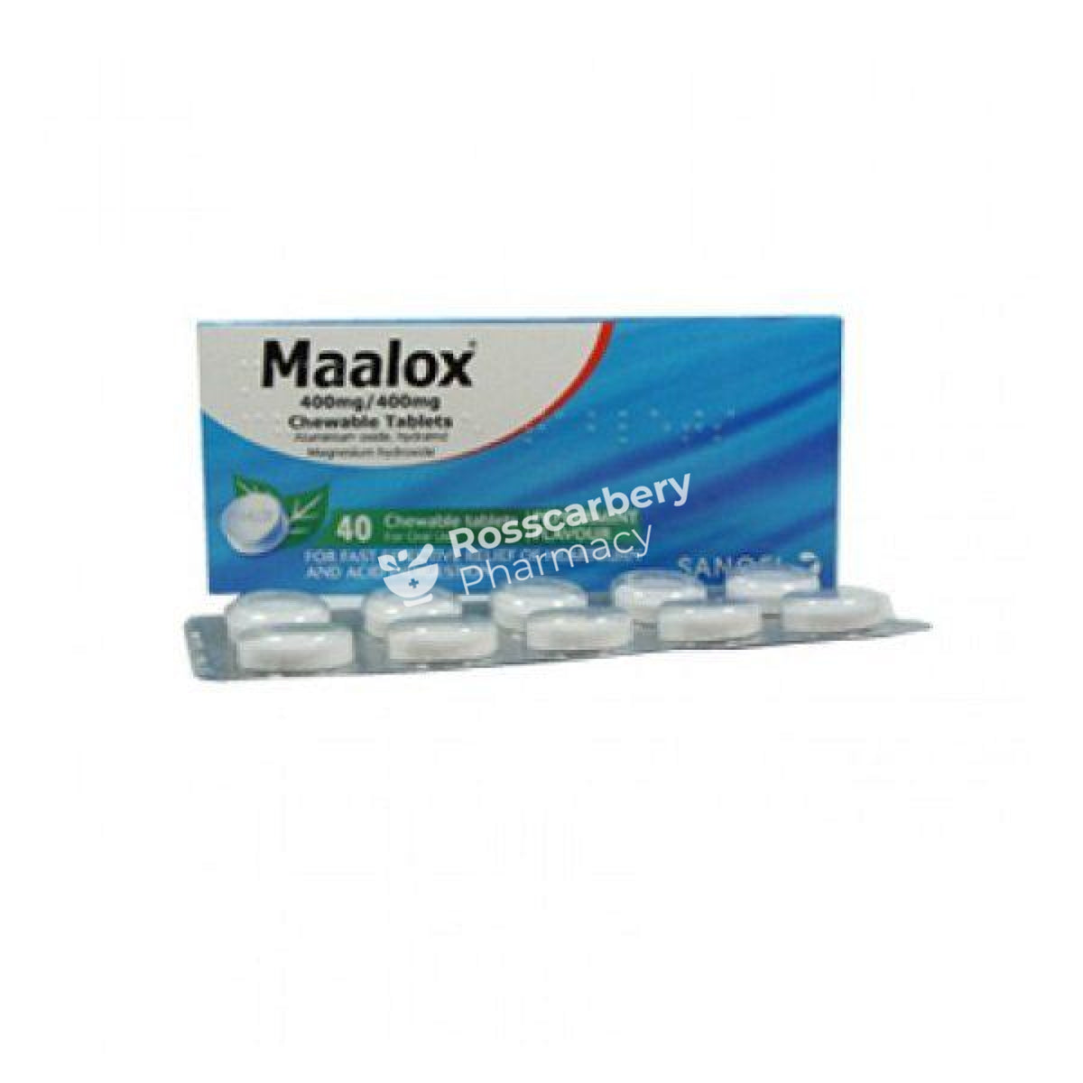 Maalox Chewable Tablets - Peppermint Flavour Acid Indigestion & Reflux