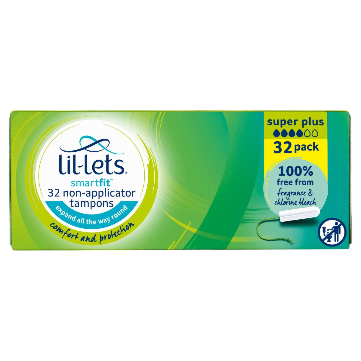 Lil-lets Smartfit Non-Applicator Tampons - 32 Pack