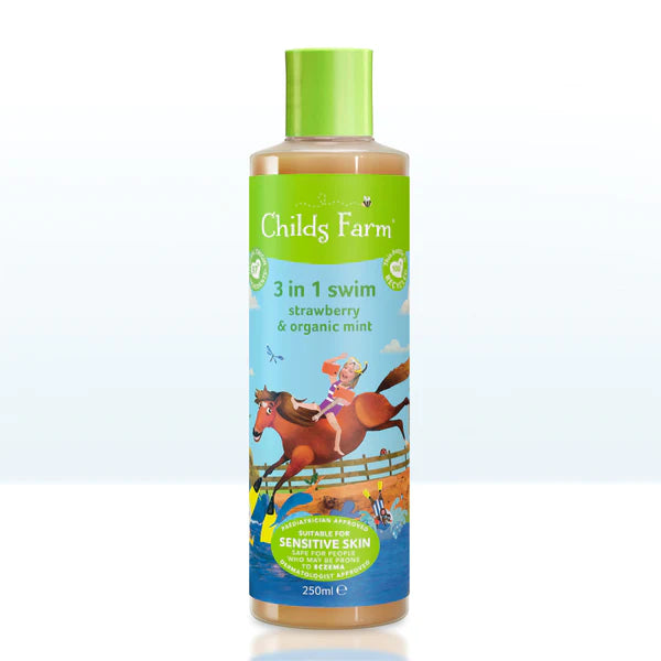 Childs Farm 3 In 1 Swim For Hair To Toe After Swim Care - Strawberry & Organic Mint