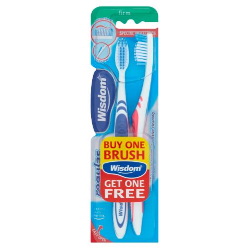 Wisdom Regular Plus Firm Toothbrush - Twin Pack