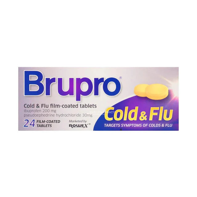 Brupro Ibuprofen Cold &amp; Flu 24 Tablets