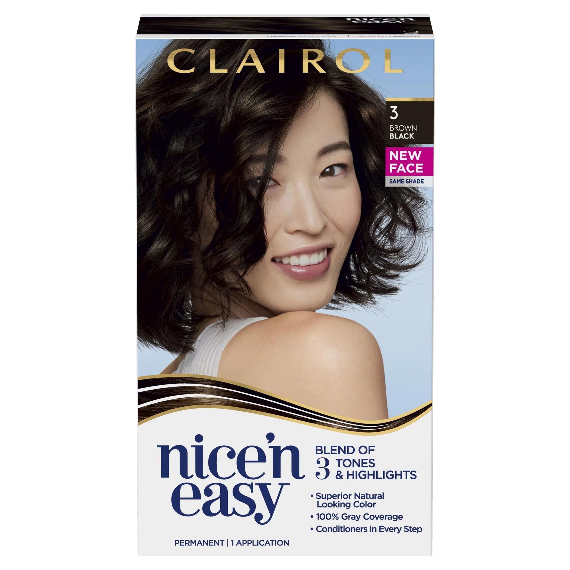 Clairol - Nice'n Easy Creme Permanent Natural Looking Colour - 3 Brown Black