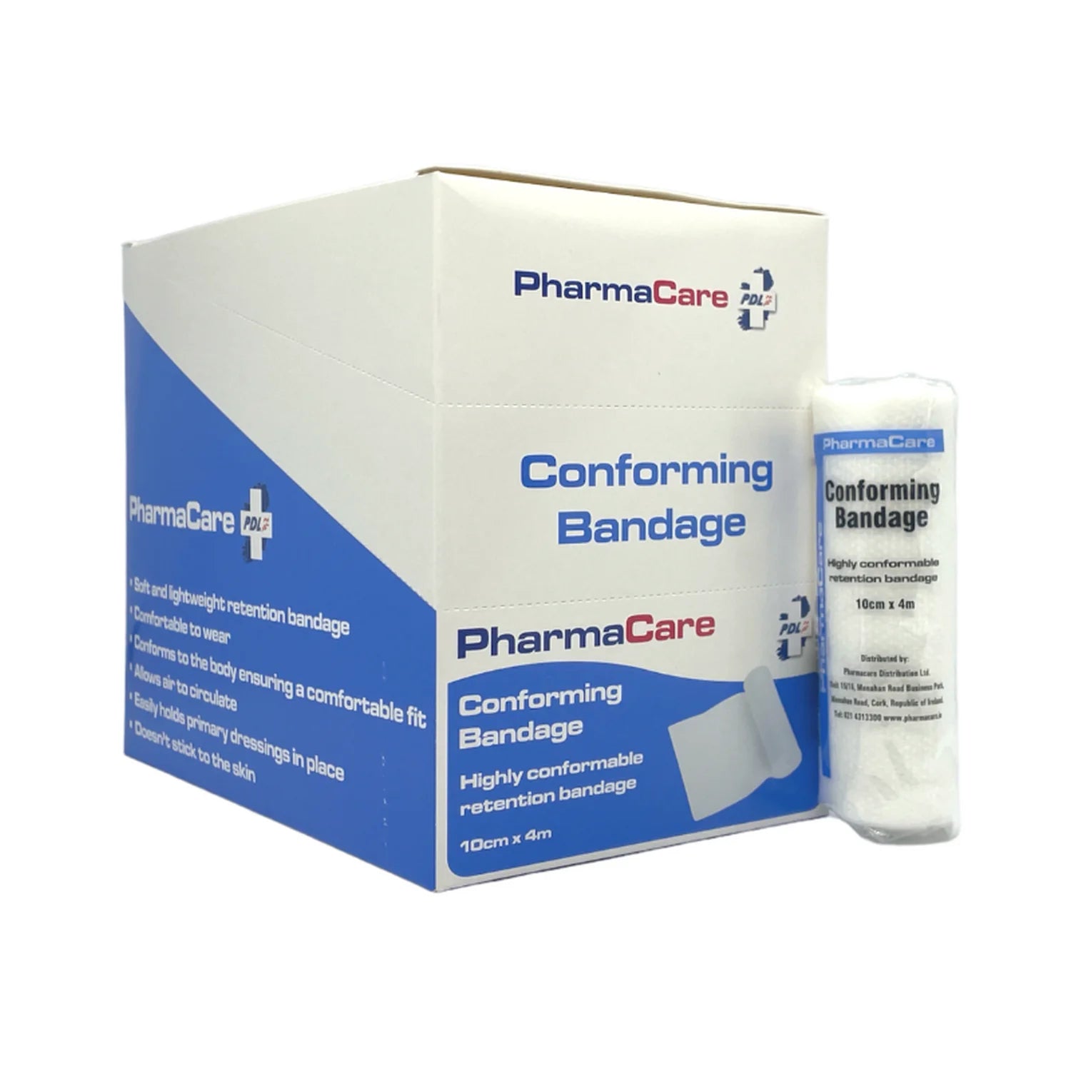 Pharmacare Conforming Bandage 10cm X 4m - single