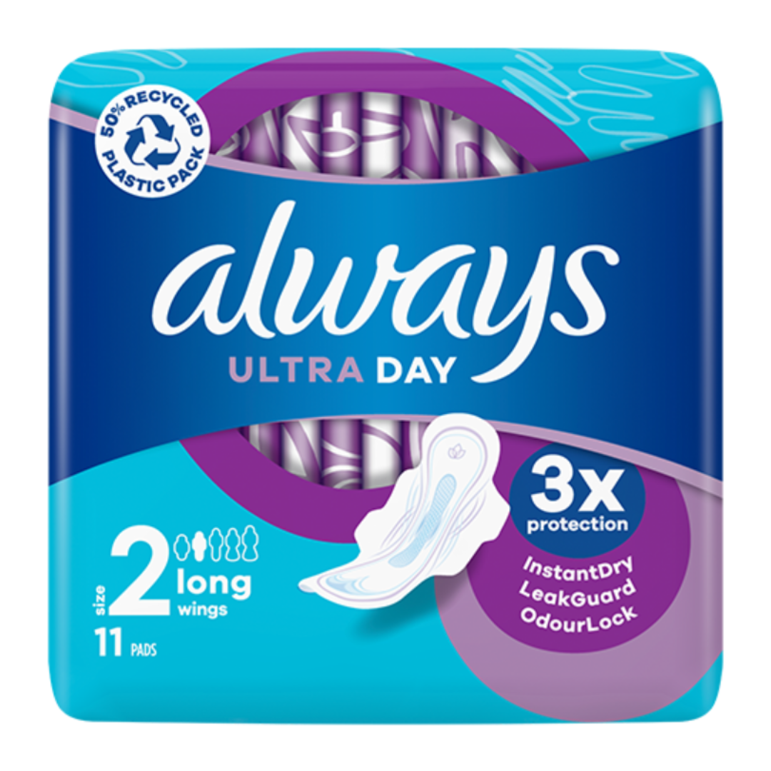 Always Ultra Long (Size 2) Sanitary Pads With Wings