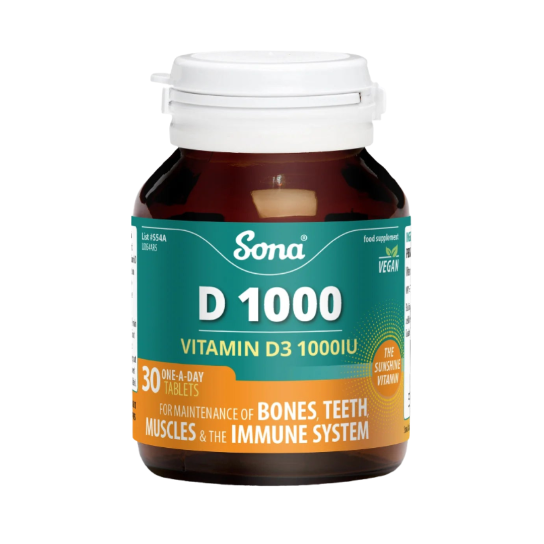 Sona - D 1000 Vitamin D3 1000IU One-A-Day 30 Tablets