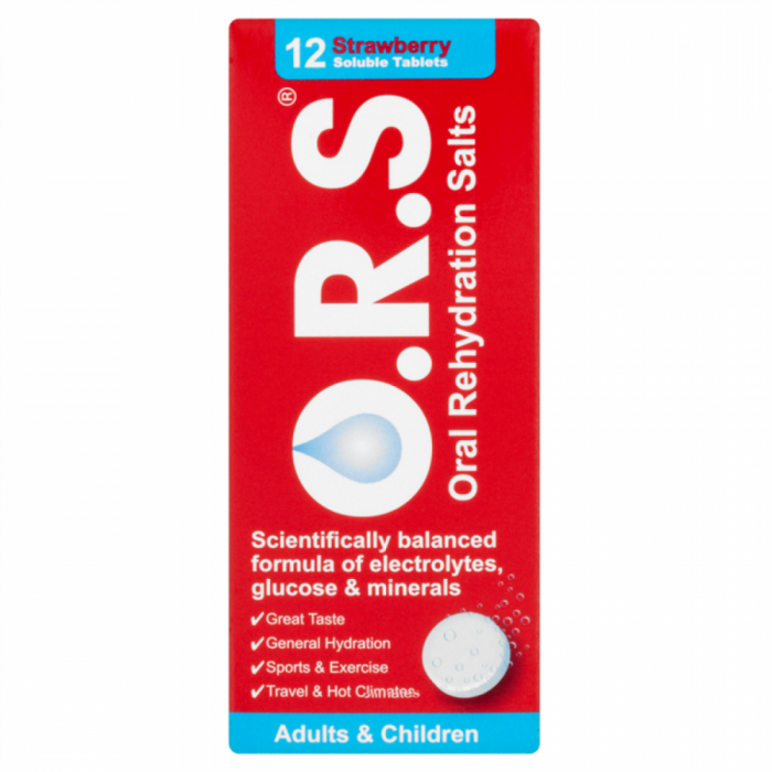 ORS Hydration Tablets - Strawberry Flavour 12 Tablets