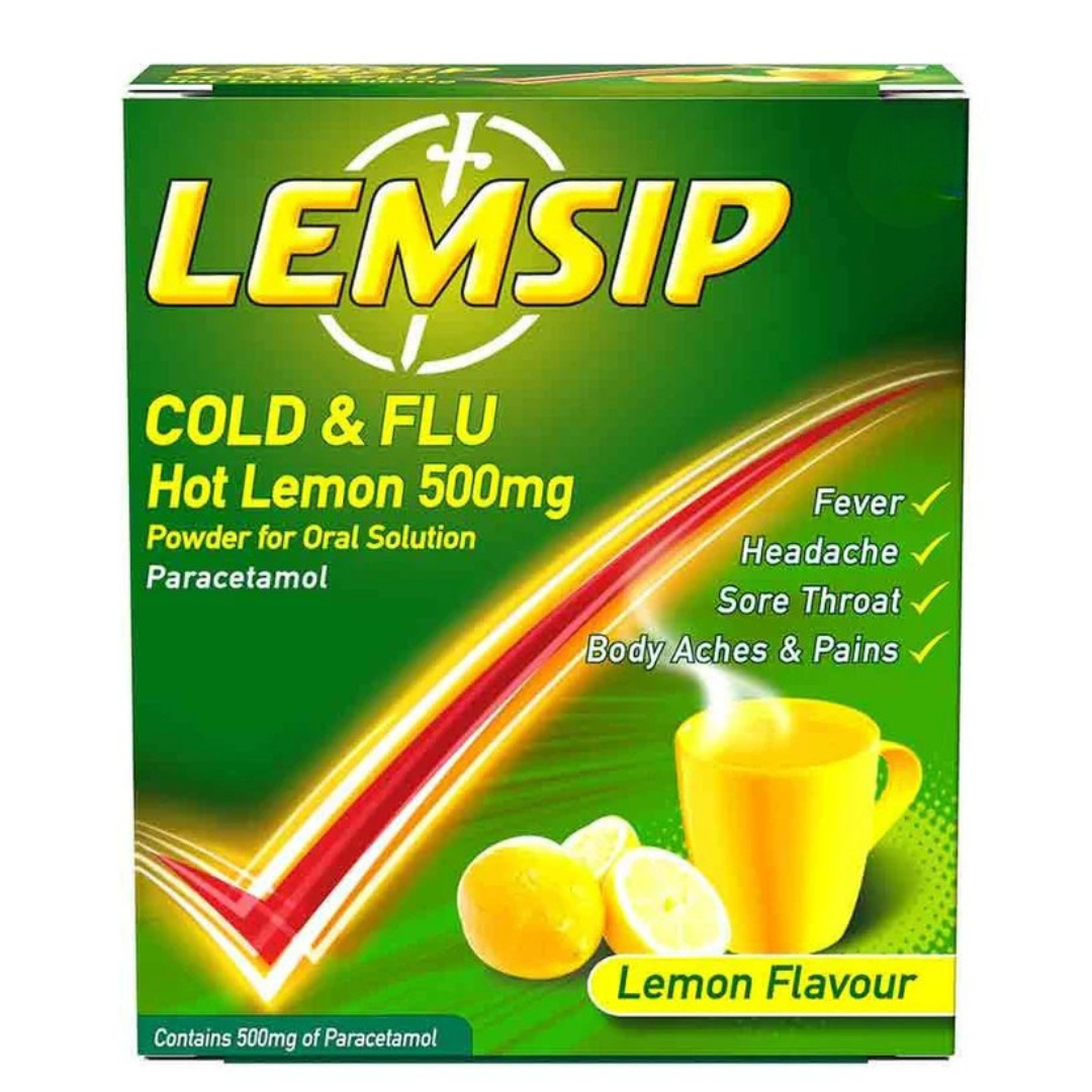 Lemsip Original Cold & Flu Hot Lemon Sachets