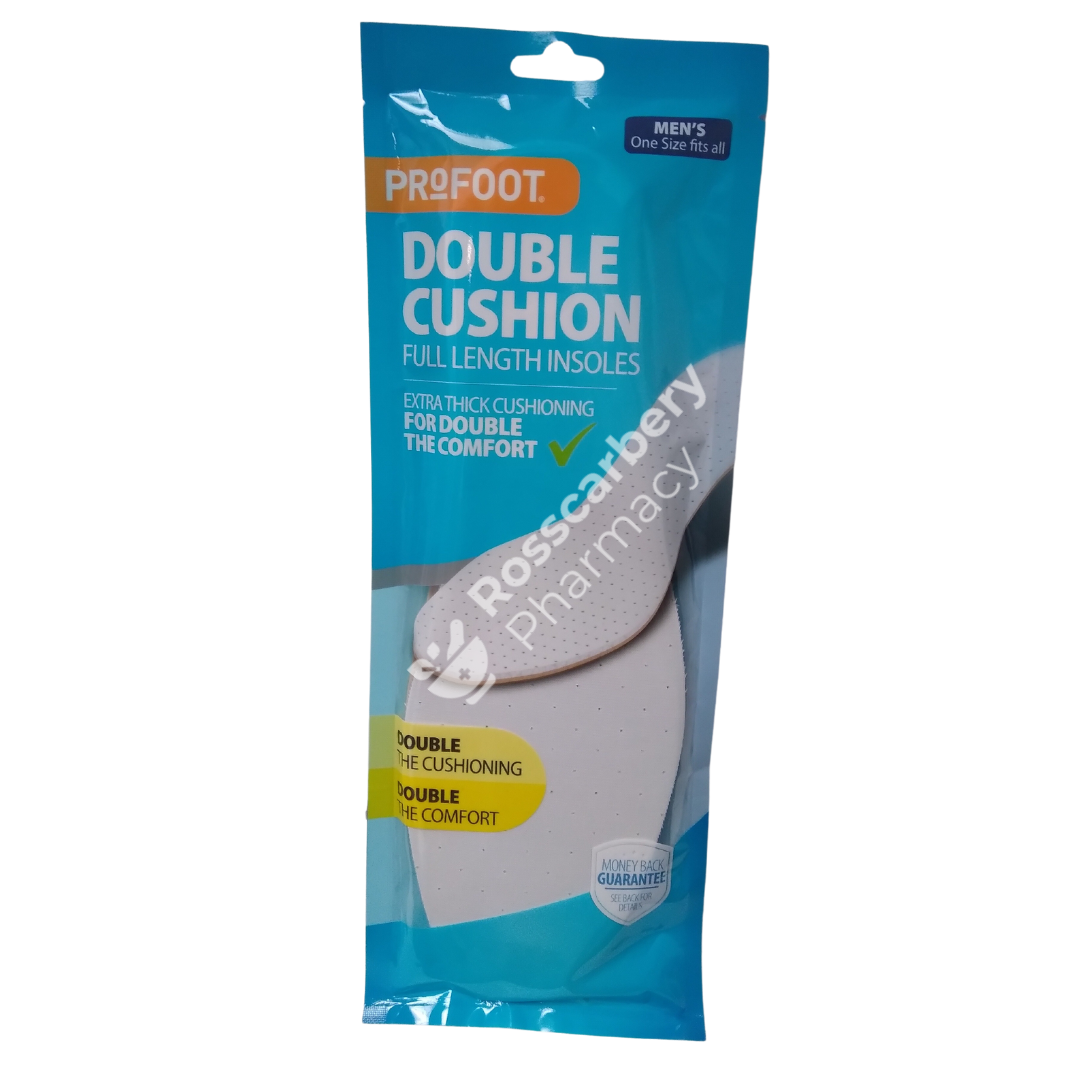 Profoot Double Cushion Full Length Insoles - Mens One Size Fits All