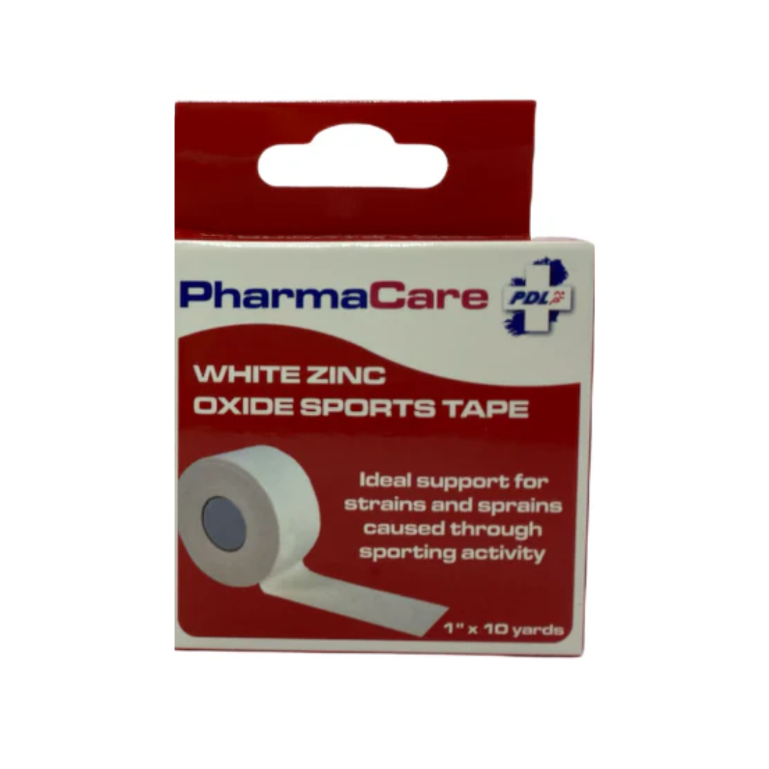 Pharmacare White ZincOxide Sports Tape (Varying Sizes)