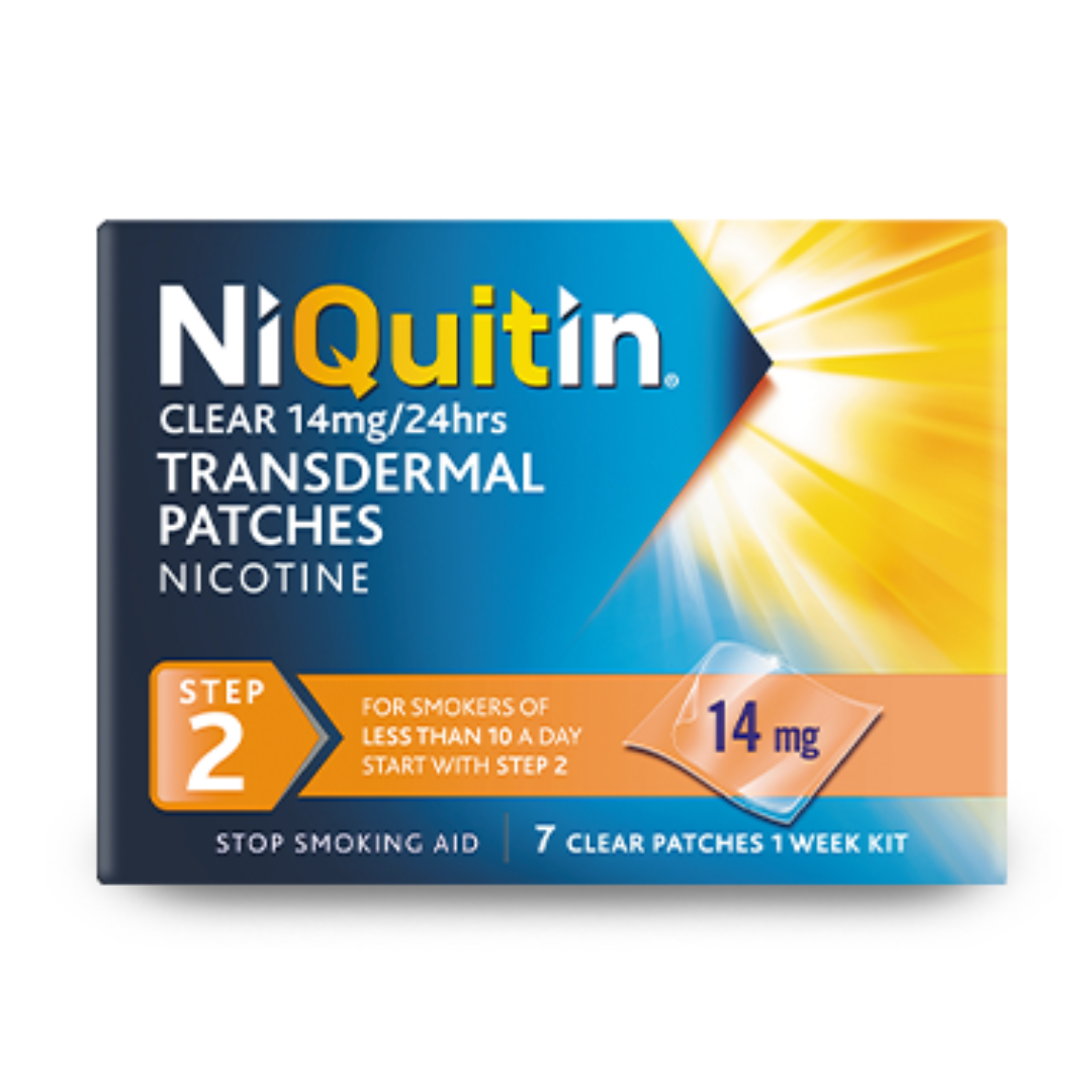 NiQuitin Clear 14mg/24hrs Transdermal Patches Step 2