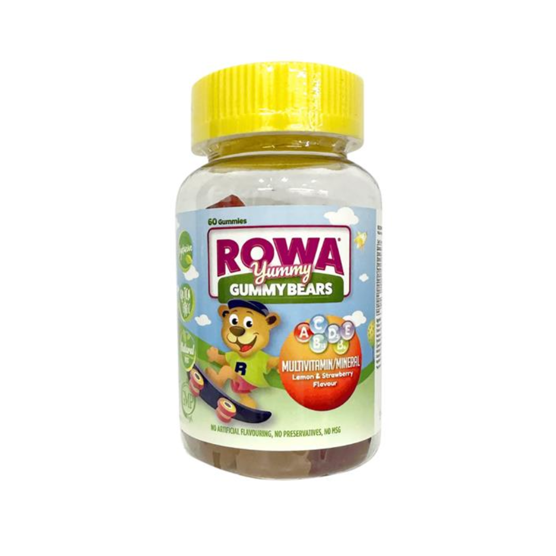 Rowa Yummy Gummy Bears Multivitamins Lemon &amp; Strawberry