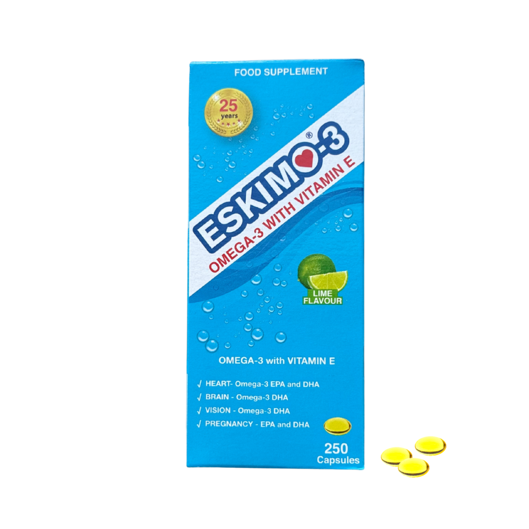 Eskimo-3 Omega-3 with Vitamin E (250 Capsules)
