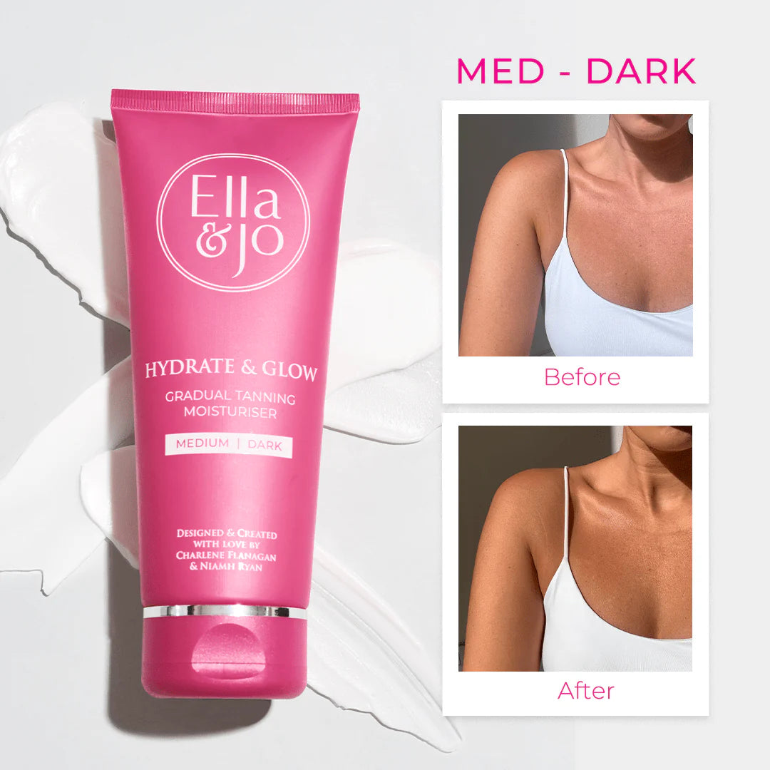 Ella &amp; Jo Hydrate And Glow Tanning Moisturiser Medium-Dark