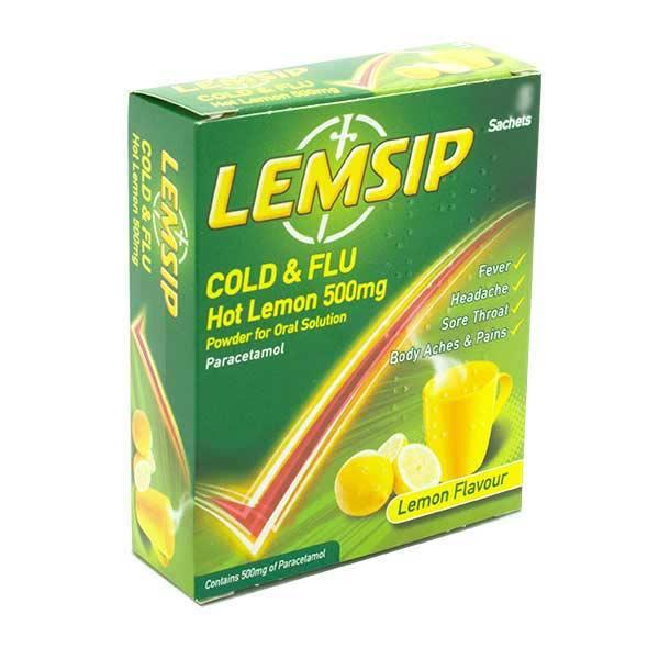 Lemsip Original Cold & Flu Hot Lemon Sachets