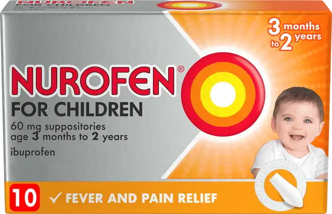 NUROFEN for Children 60mg Suppositories 3m-2yrs