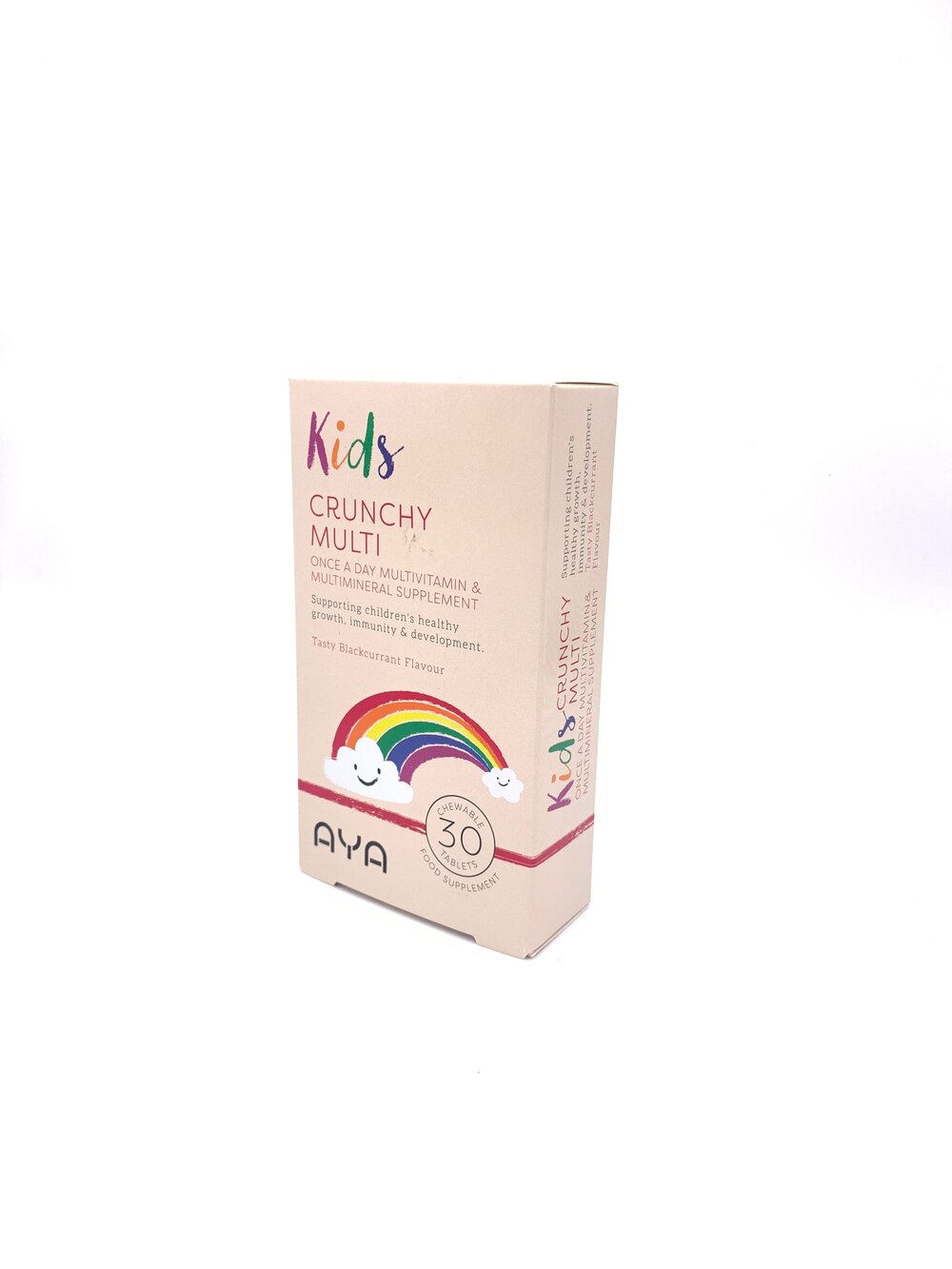 AYA Kids Crunchy Multi Once A Day Multivitamin & Multimineral Supplement- Blackcurrant Flavour