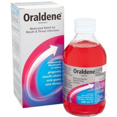 Oraldene Gargle/Mouthwash Medicated Relief For Mouth &amp; Throat Infections