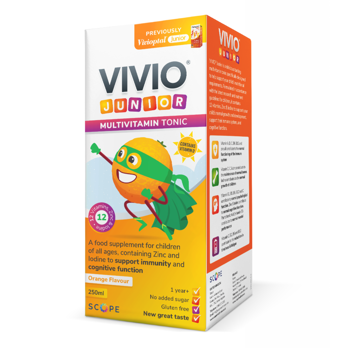 Vivioptal Junior - Orange Flavour Syrup