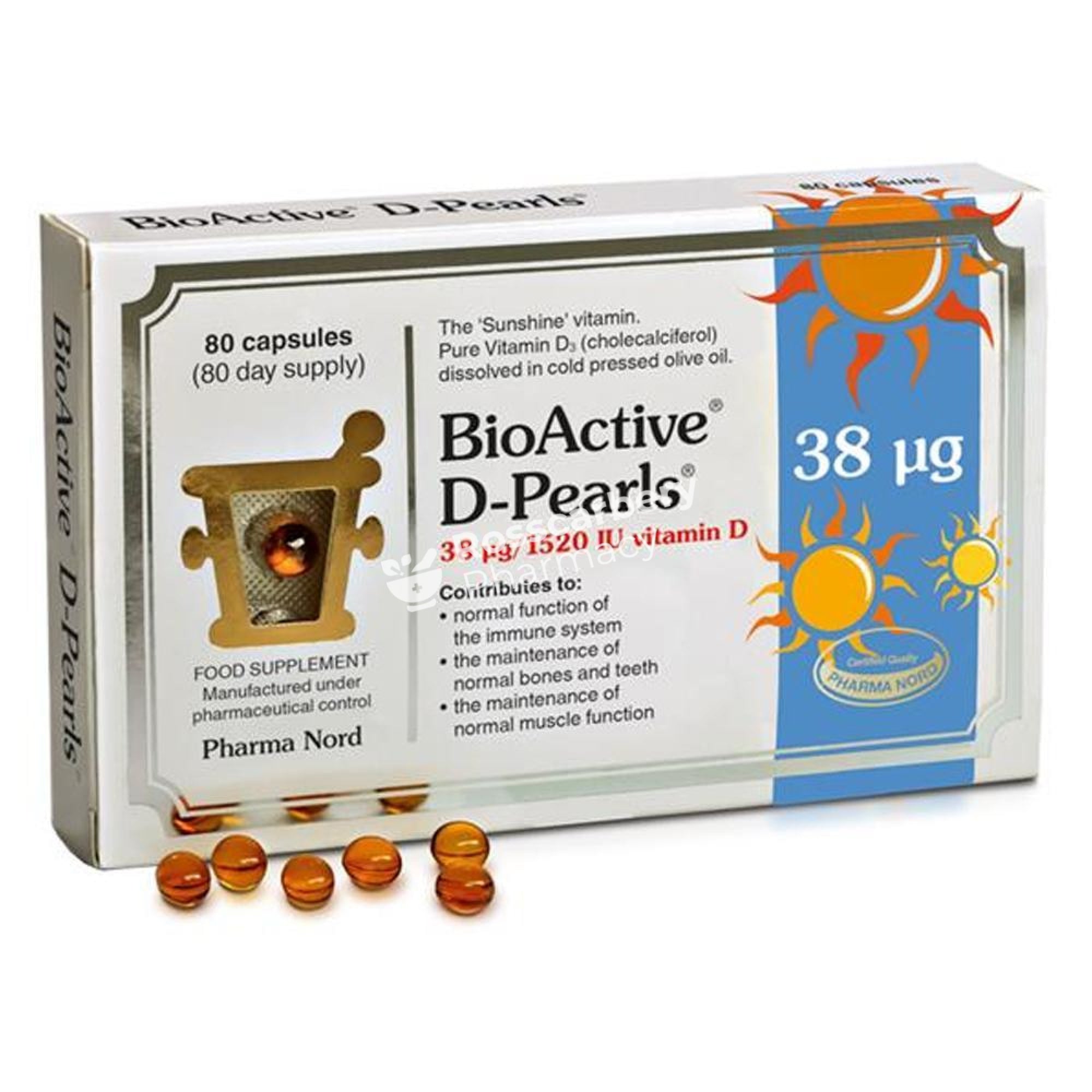 Bioactive D-Pearls 38Ug/1520 Iu Vitamin D Immune System