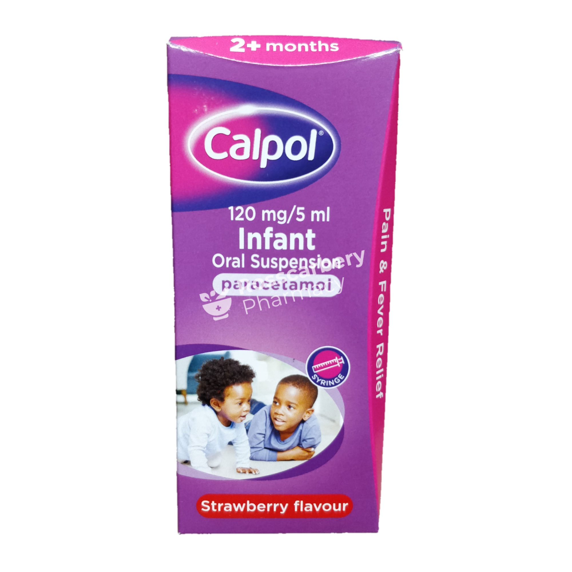 Calpol Infant 2+ Months Oral Suspension With Dosing Syringe (Strawberry) Childrens Pain Relief