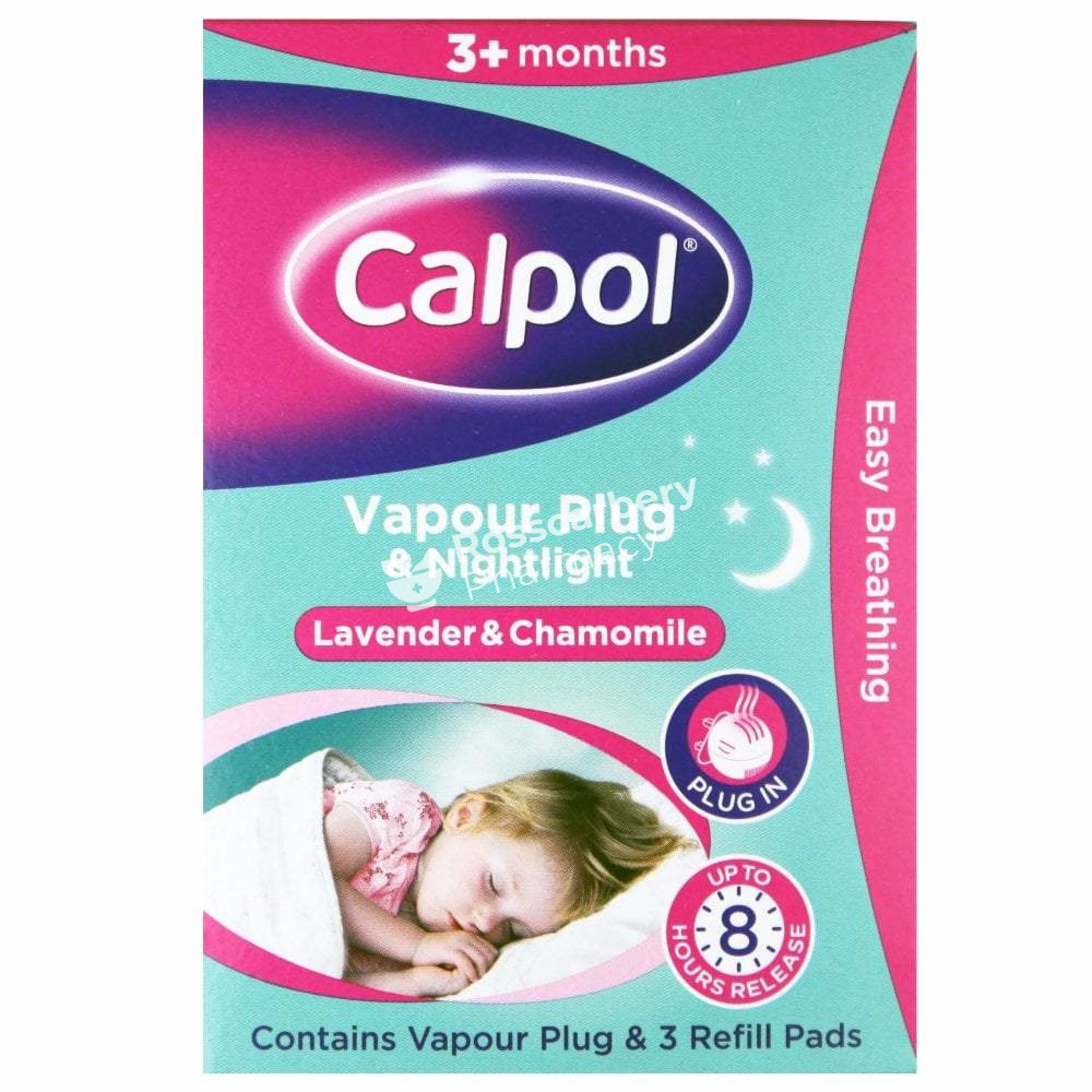 Calpol Vapour Plug & Nightlight 3+Months - Lavender Chamomile Childrens Decongestant