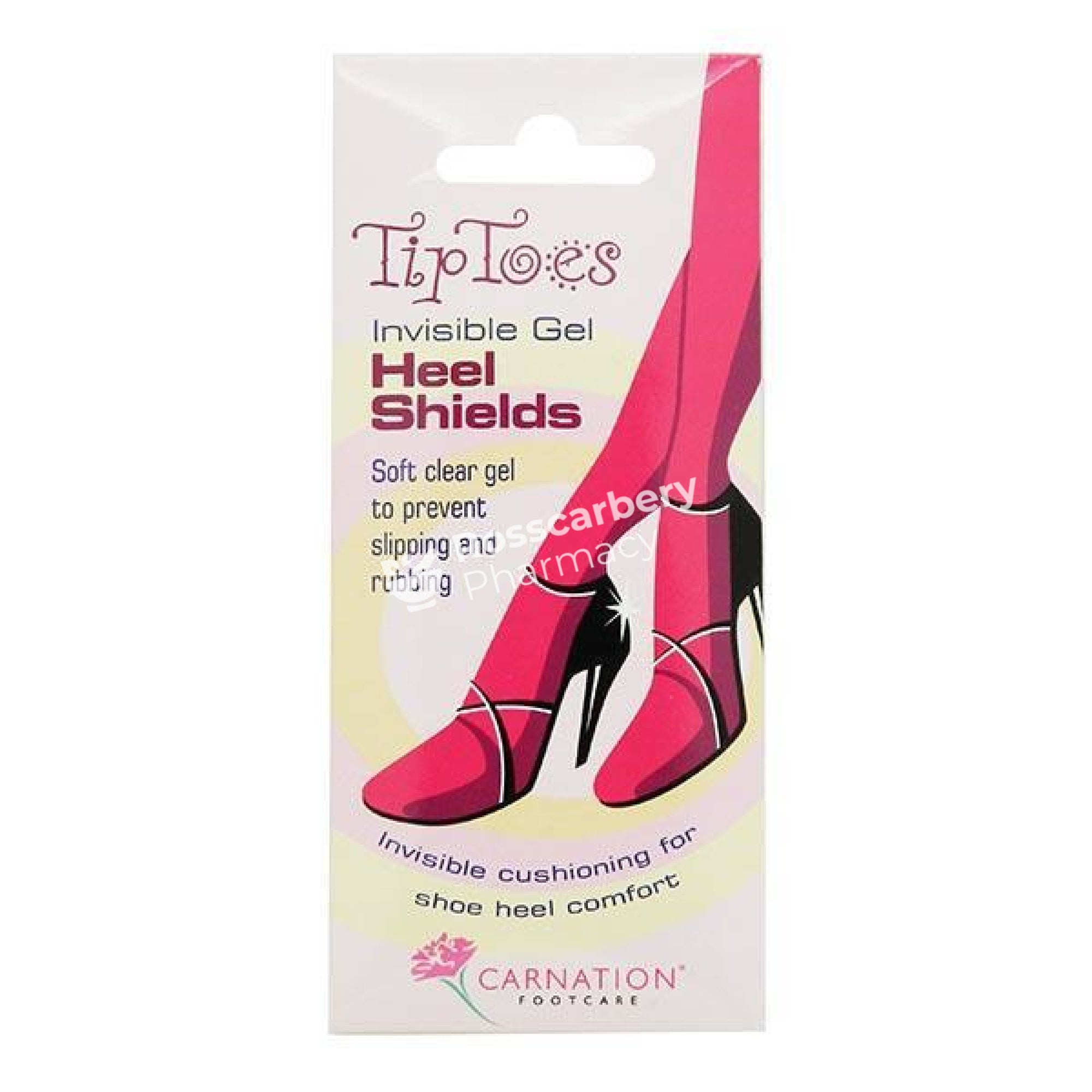 Carnation Footcare Tip Toes Invisible Gel Heel Shields Feet Accessories