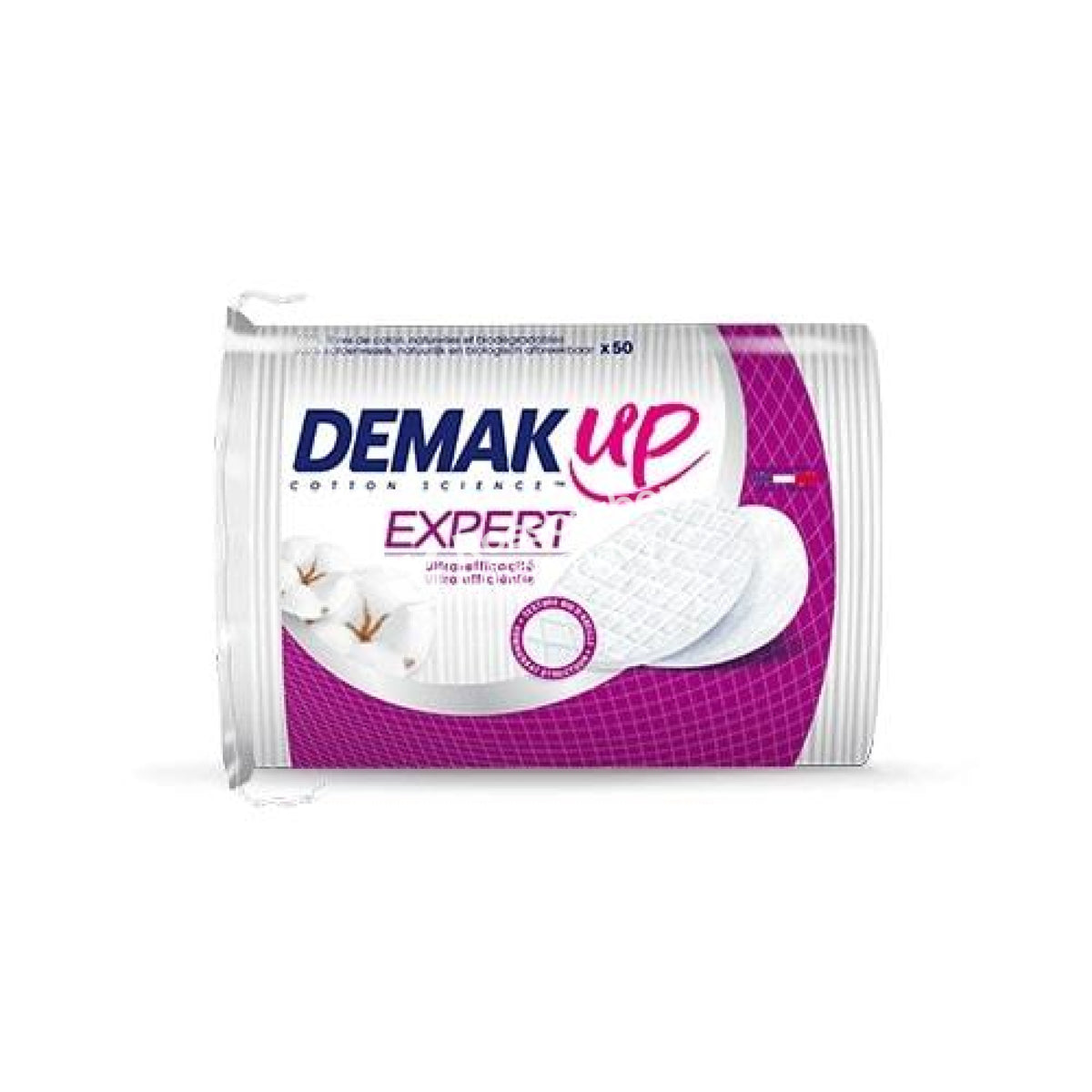 Demak Up Round Cotton Pads 50 Pads Wool Wipes &amp; Tissues