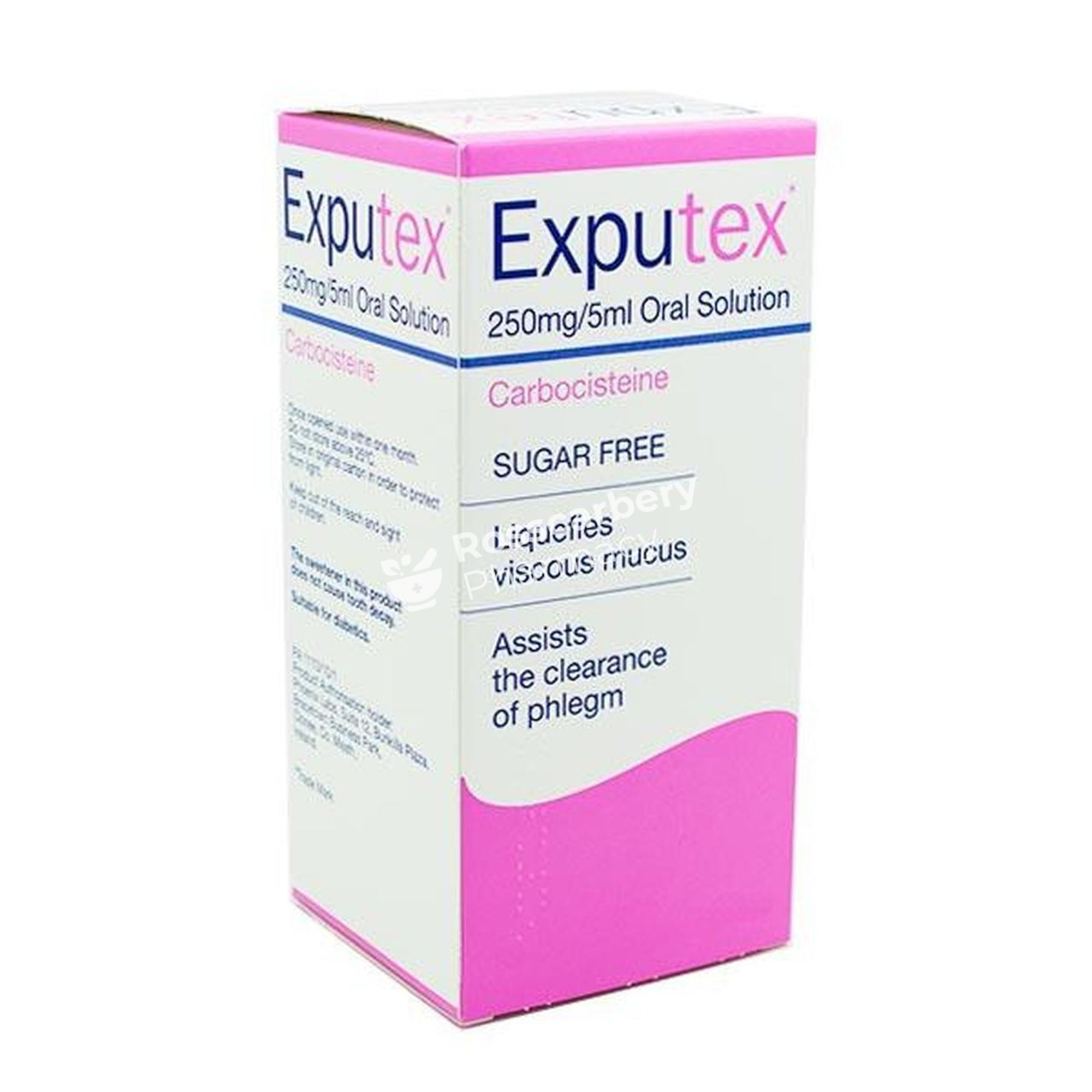 Exputex 250Mg/5Ml Sugar Free Oral Solution Cough Bottle