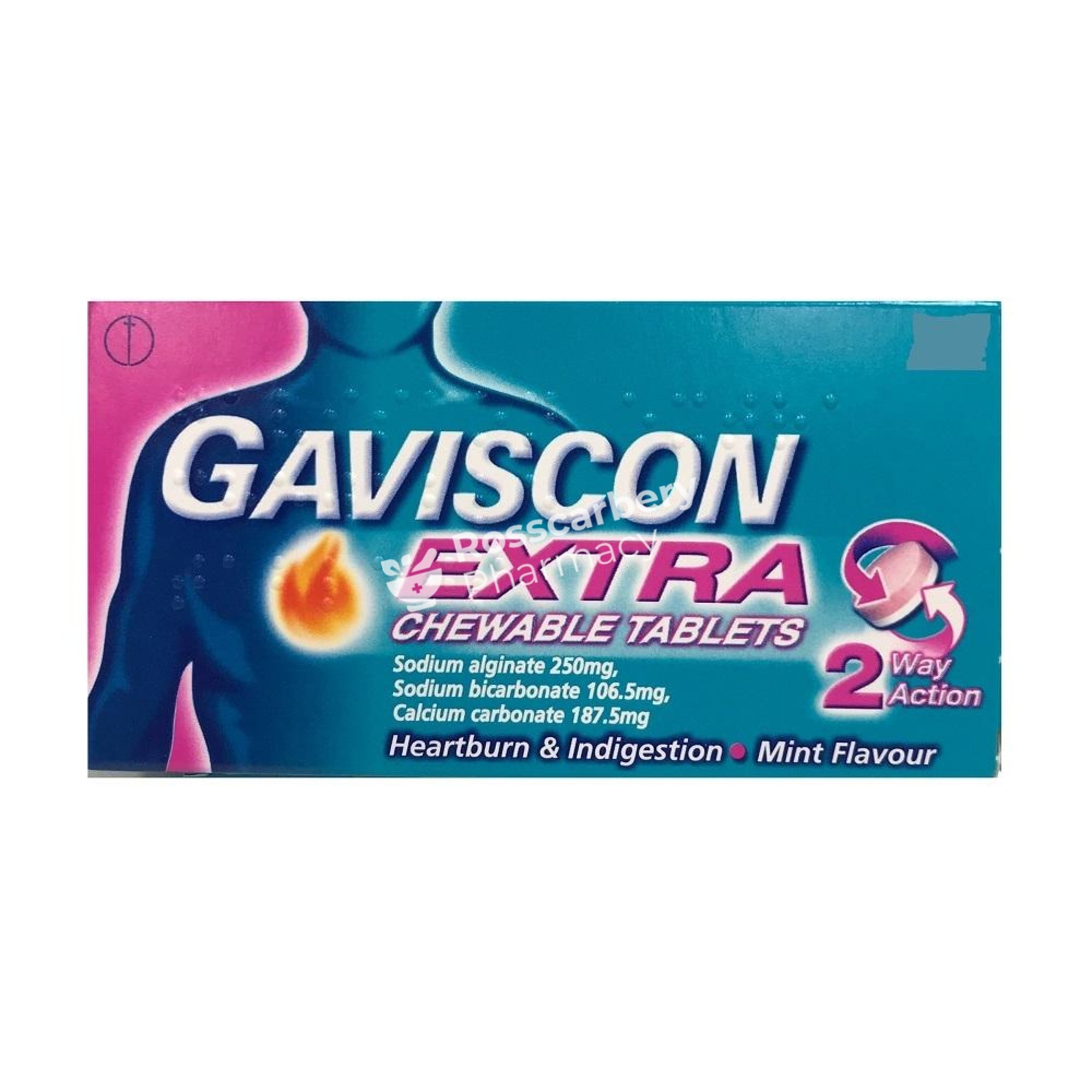 Gaviscon Extra Chewable Tabs - Mint Flavour Acid Indigestion & Reflux