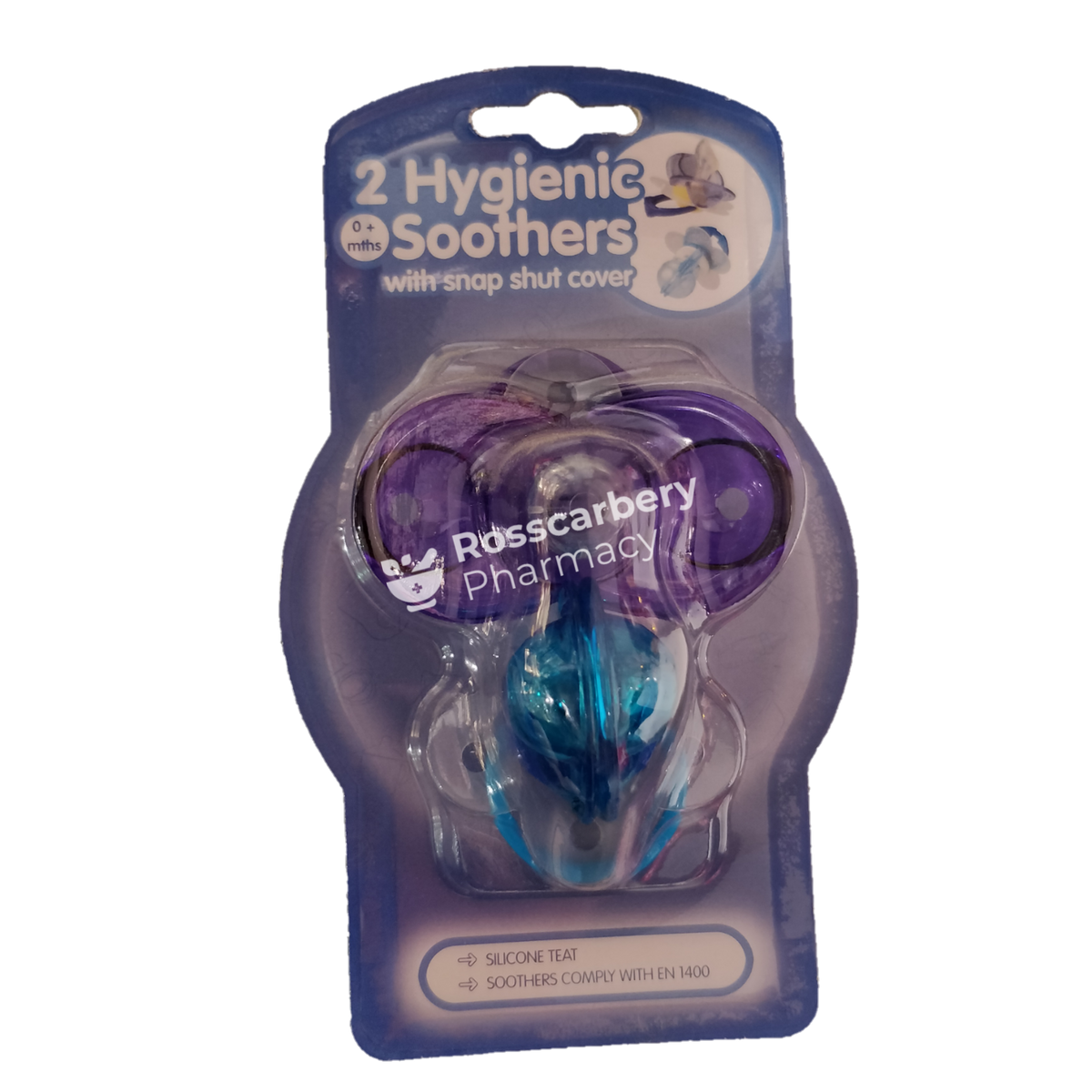 Hygienic Soothers With Snap Shut Cover 0+ Mths Baby