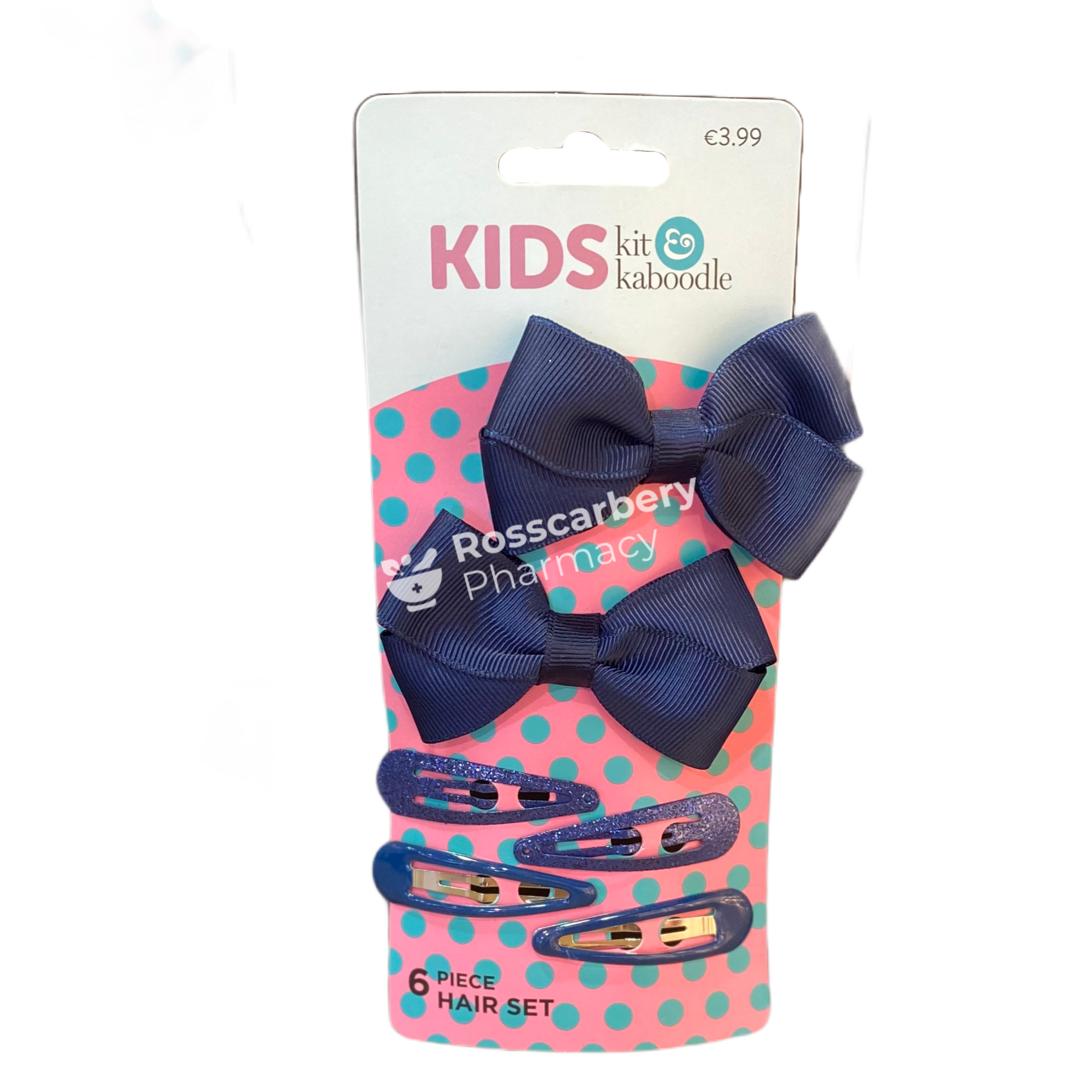 Kit & Kaboodle Glitter Clip Bow Set 6Pc 1 / Navy Hair Accessories