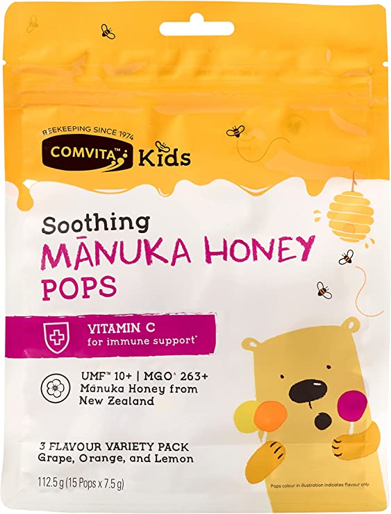 Comvita Kids Soothing Manuka Honey Pops with Vitamin c