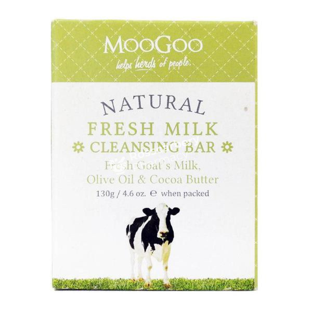 Moogoo Cleansing Bar - Fresh Goats Milk Olive Oil &amp; Cocoa Butter Exfoliation