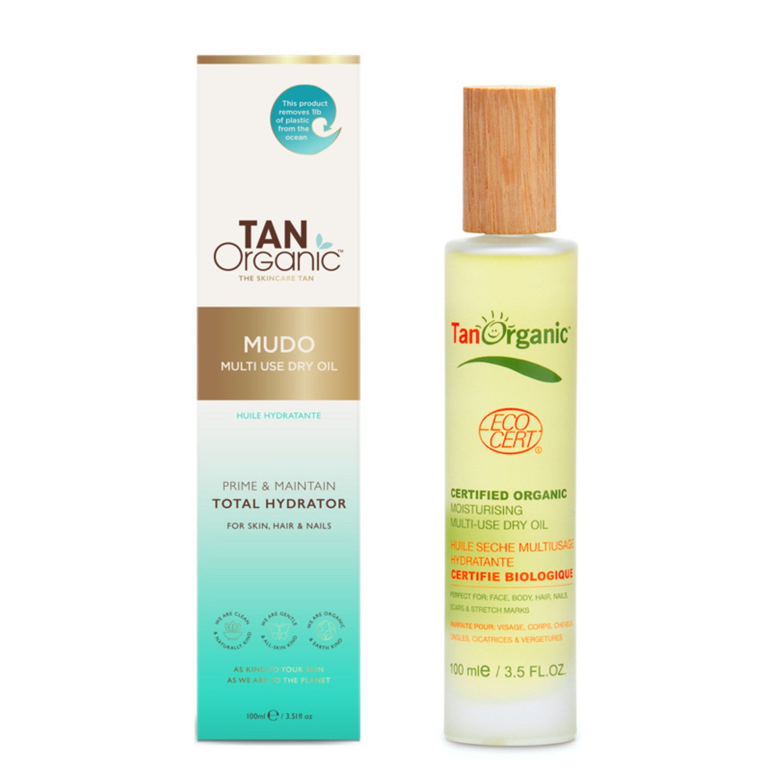 TanOrganic MUDO Prime and Maintain Total Hydration for Skin, Hair and Nails
