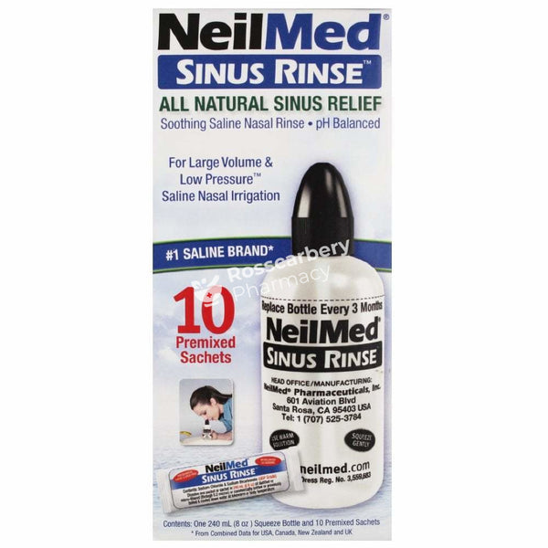 NeilMed Sinus Rinse Starter Kit with 10 Premixed Sachets - Rosscarbery ...