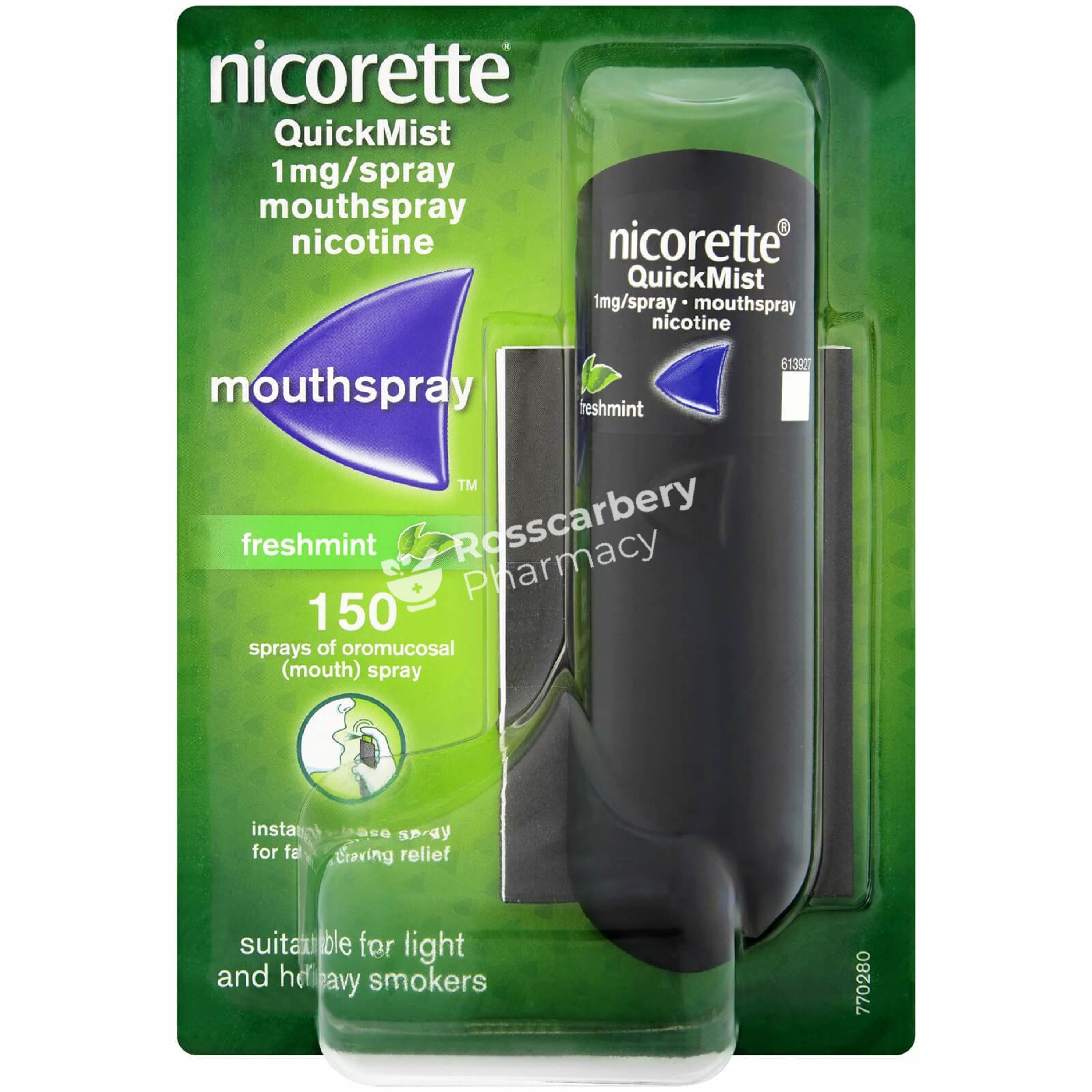 Quickmist Packshot Nicorette Quickmist 1mg/spray Freshmint - Rosscarbery Pharmacy