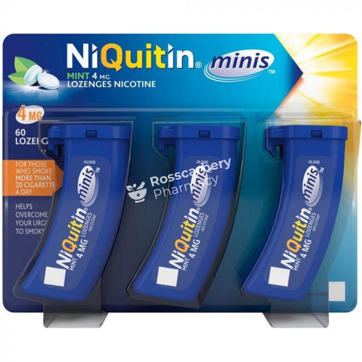 Niquitin Mini 4Mg Mint Lozenges 20 Lozenges Nicotine