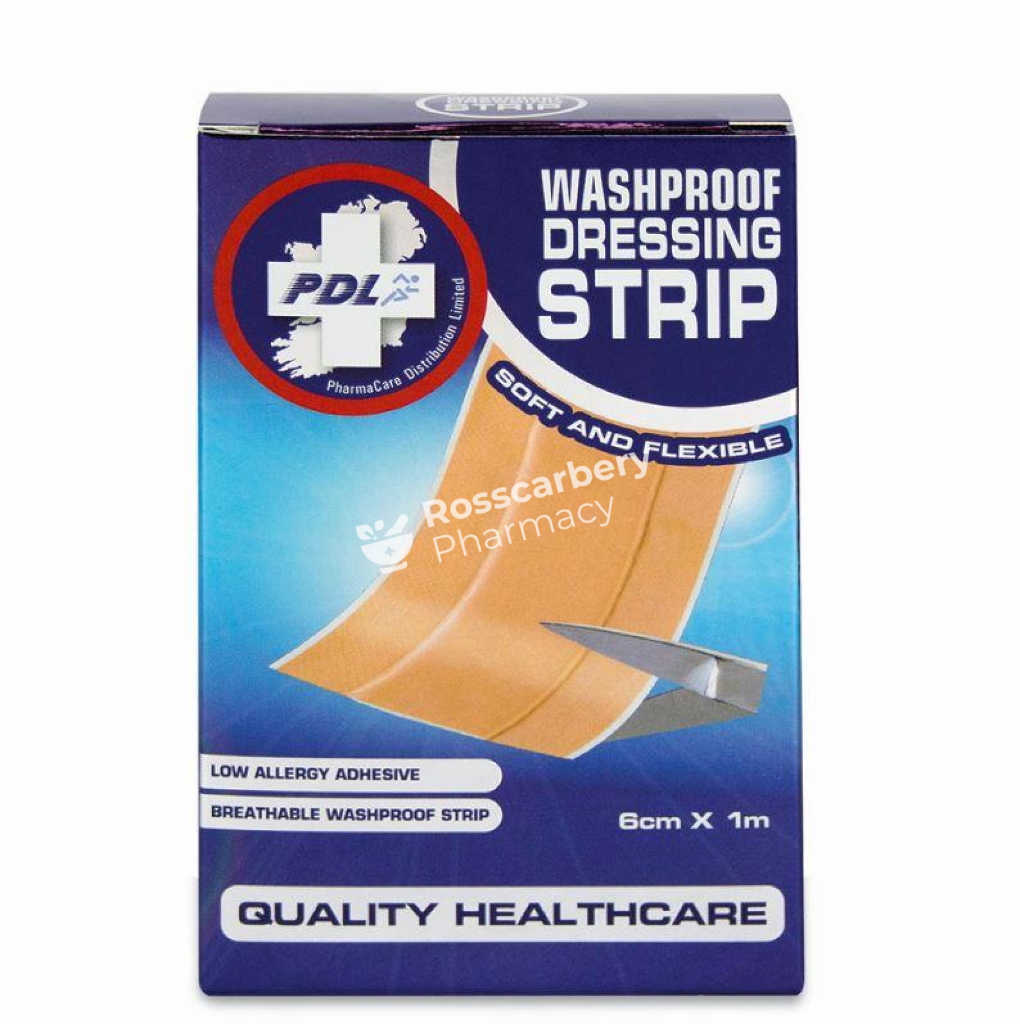 Pharmacare Washproof Dressing Strip 6Cm X 1M Bandages Dressings & Plasters