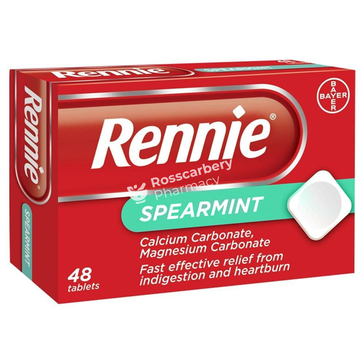 Rennie Chewable Tablets - Spearmint Acid Indigestion &amp; Reflux