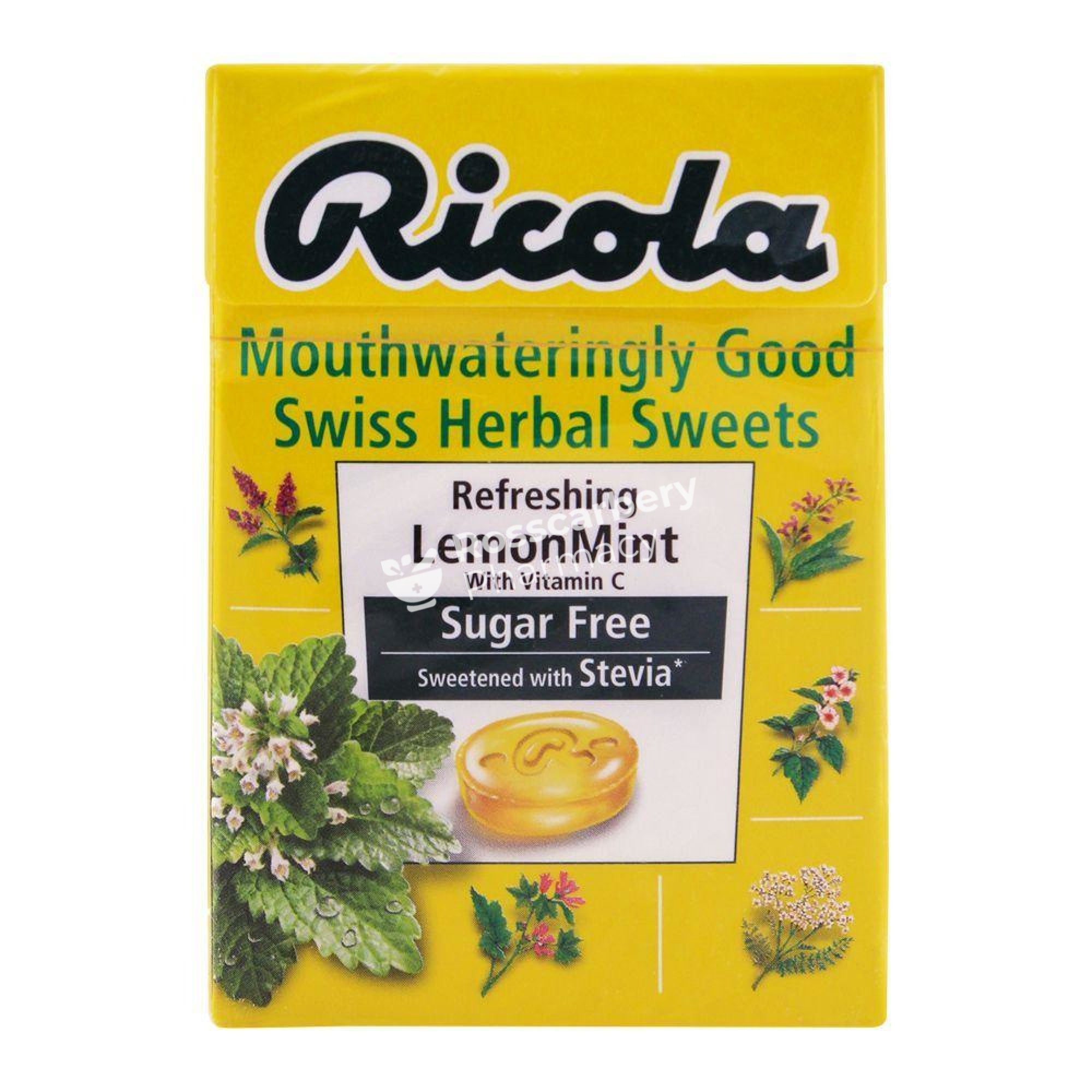 Ricola Herbal Sweets - Refreshing Lemonmint With Vitamin C Sugar Free Sweets/lozenges/pastilles