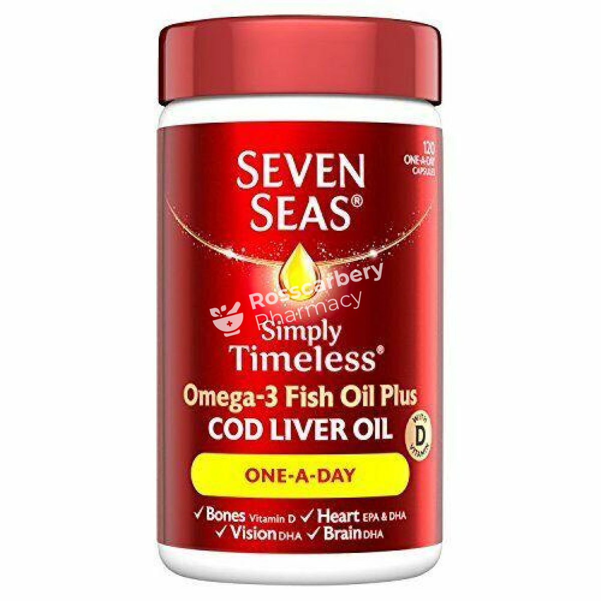 Seven Seas Cod Liver Oil Omega-3 Fish Plus One-A-Day Joint Muscle &amp; Bone Health