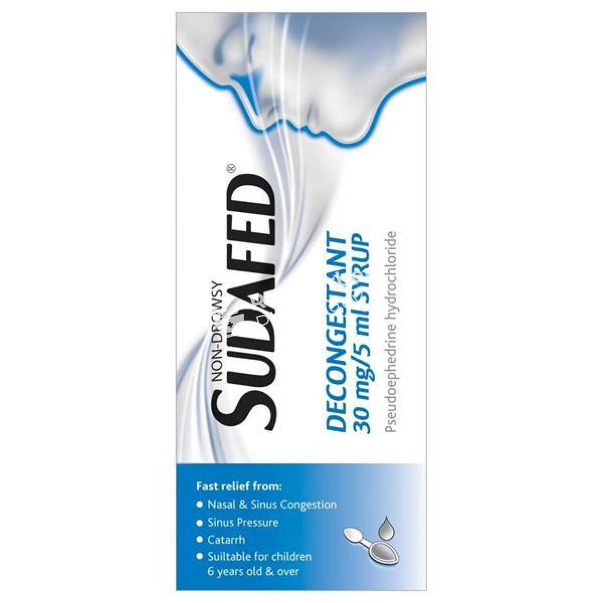 Sudafed Non-Drowsy Decongestant Syrup Cold &amp; Flu Combination Products