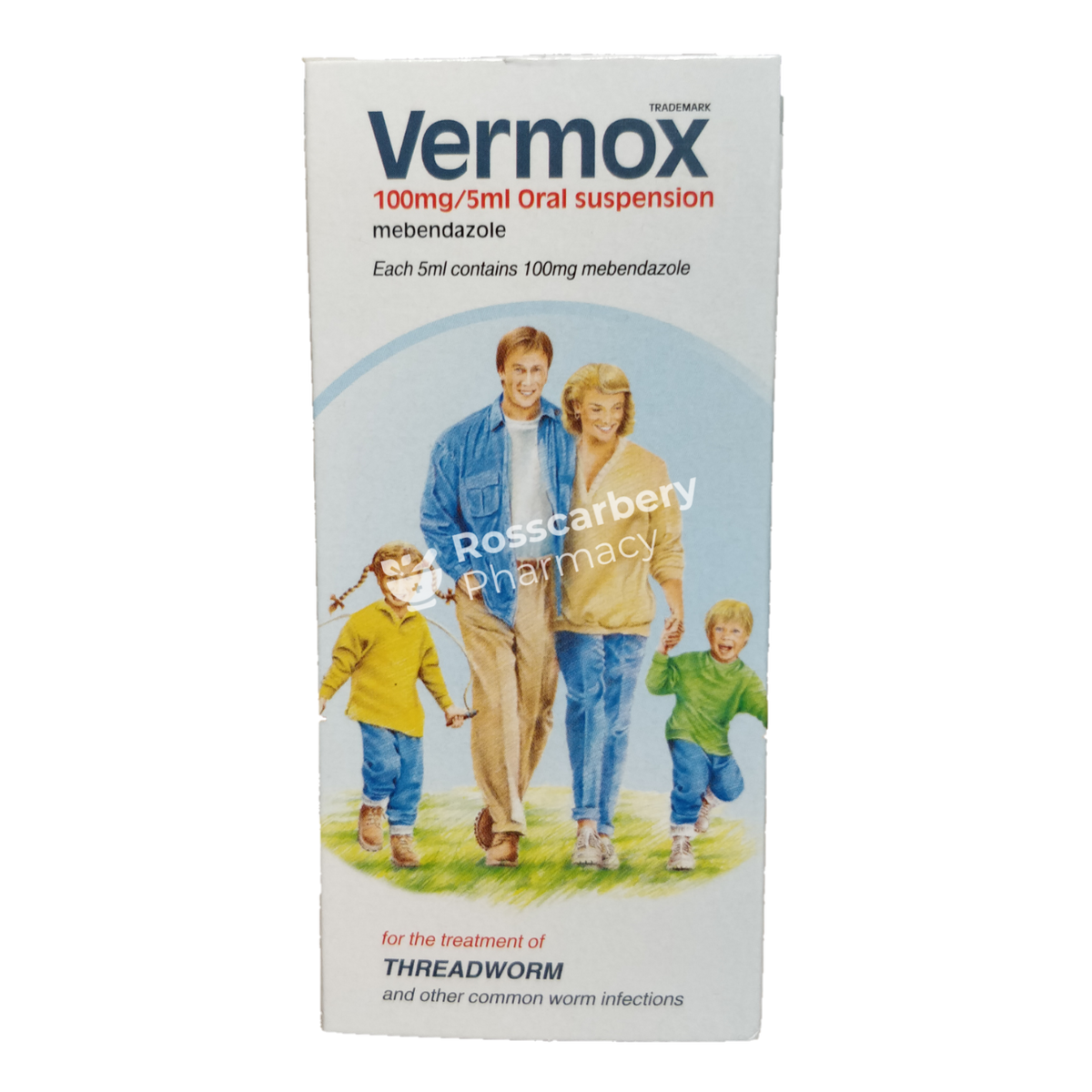 Vermox 100mg/5ml Oral Suspension - Rosscarbery Pharmacy